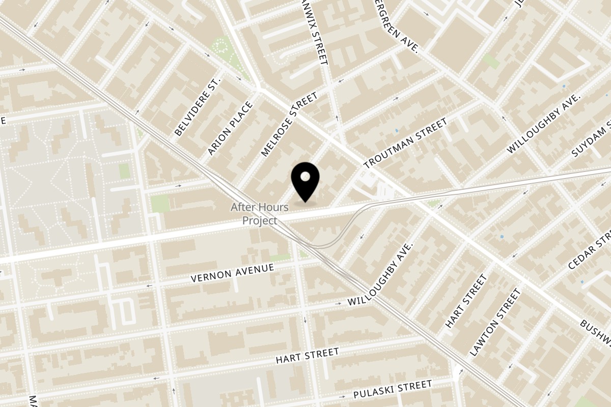 Map showing the location of Leaf on 1161 Myrtle Ave in Brooklyn